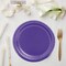 24 Count Purple Color Round Dessert Plates for Birthday or Princess Themes 7"
